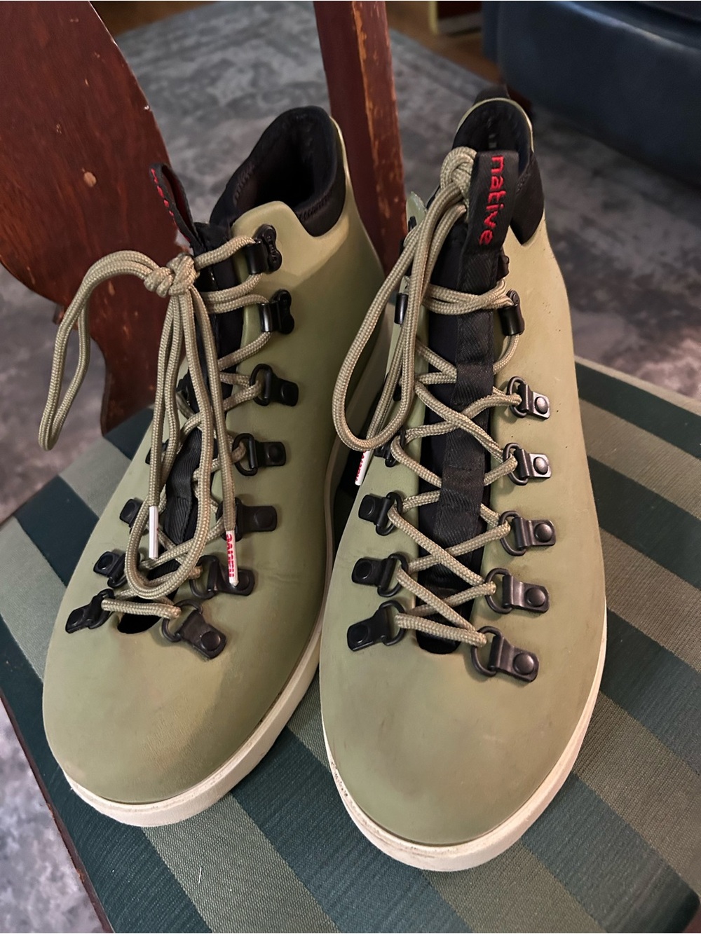Native Fitzsimmons City Lite Men’s Olive Green Hiking Boot with White Sole - Picture 4 of 10